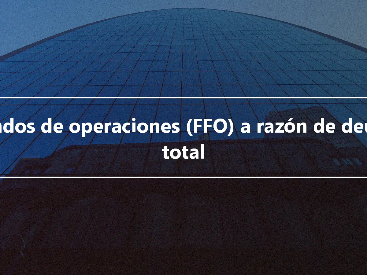 Fondos de operaciones (FFO) a razón de deuda total