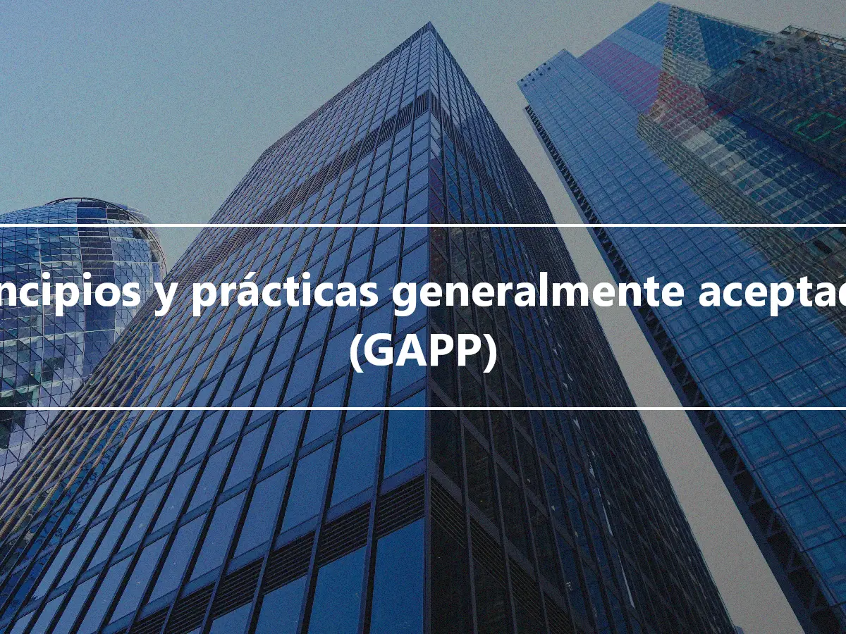 Principios y prácticas generalmente aceptados (GAPP)