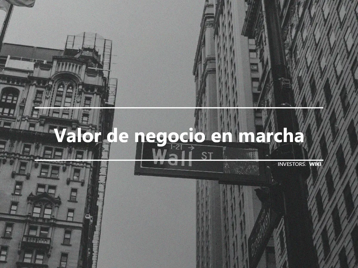 Valor de negocio en marcha