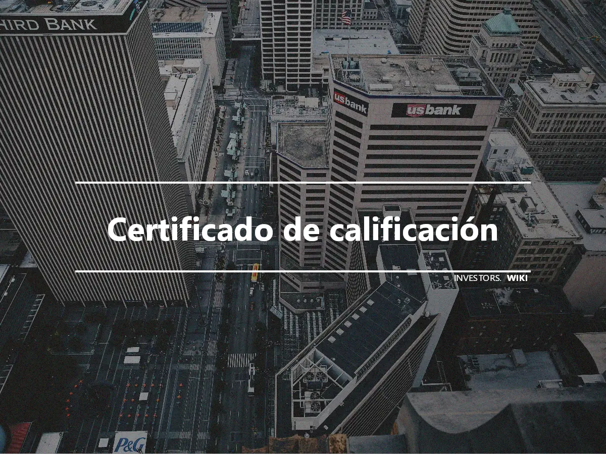 Certificado de calificación