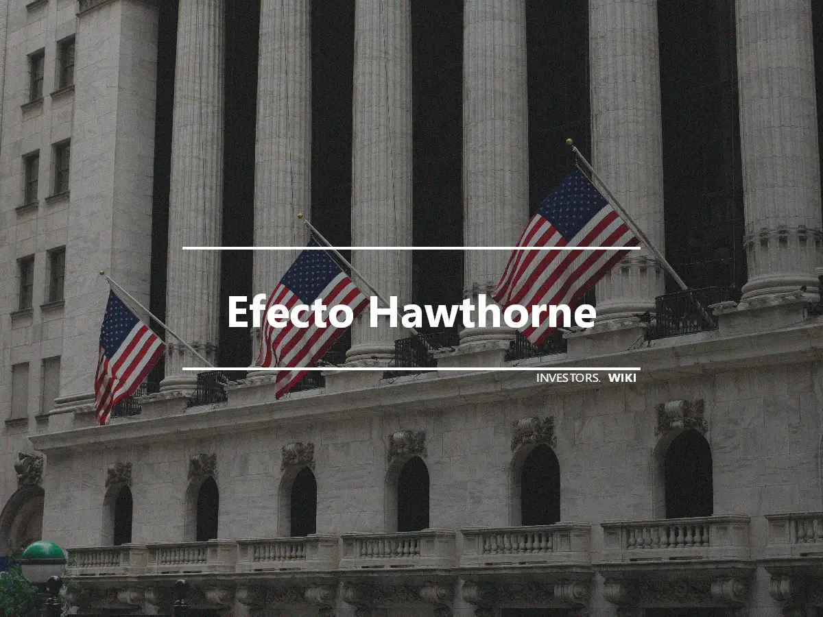 Efecto Hawthorne