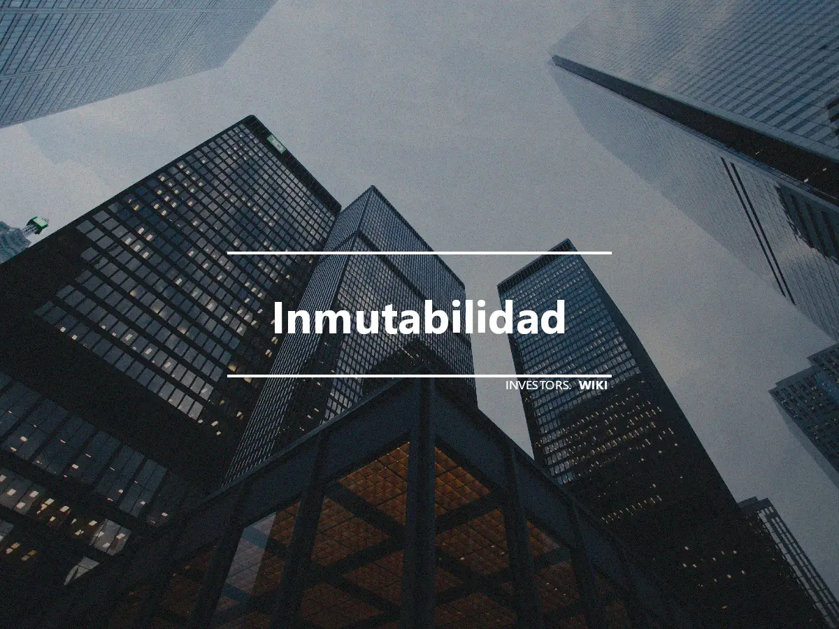 Inmutabilidad