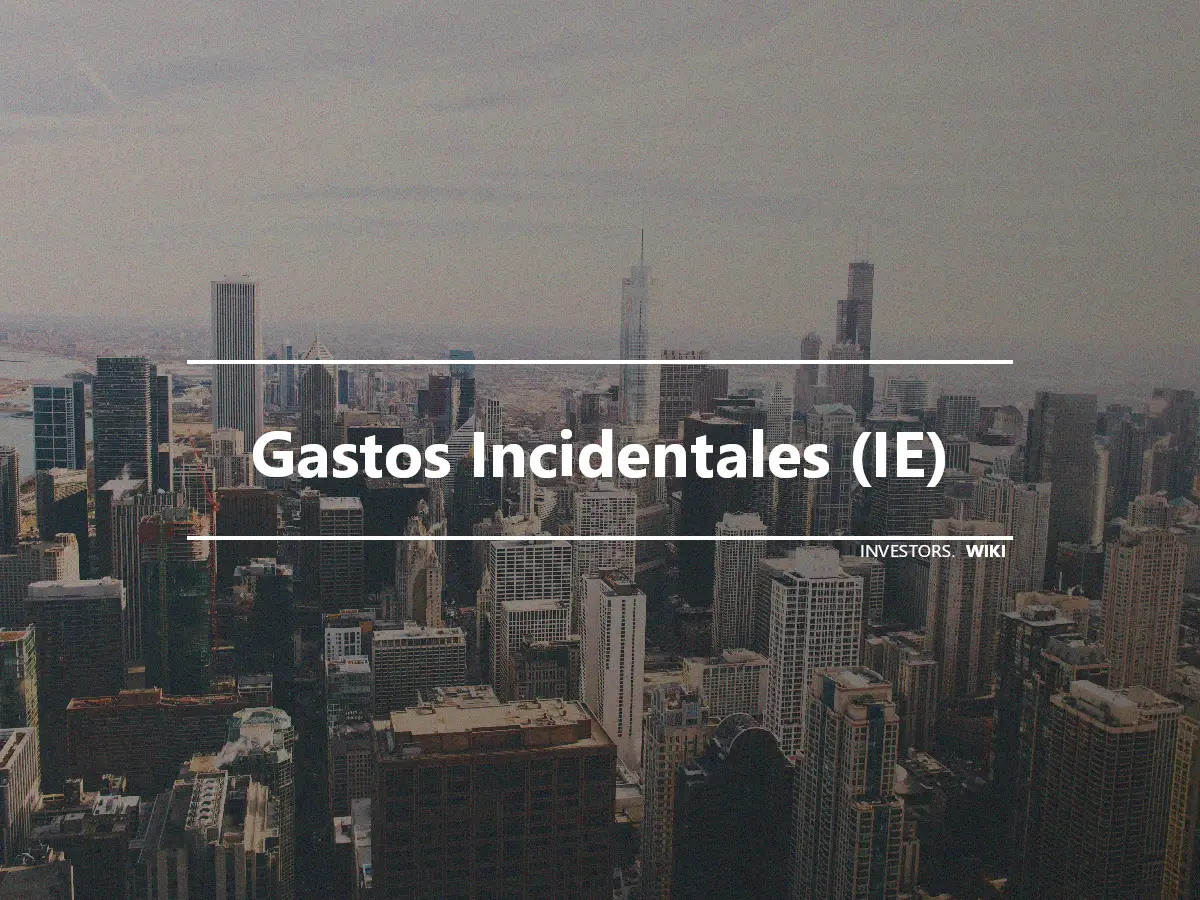 Gastos Incidentales (IE)