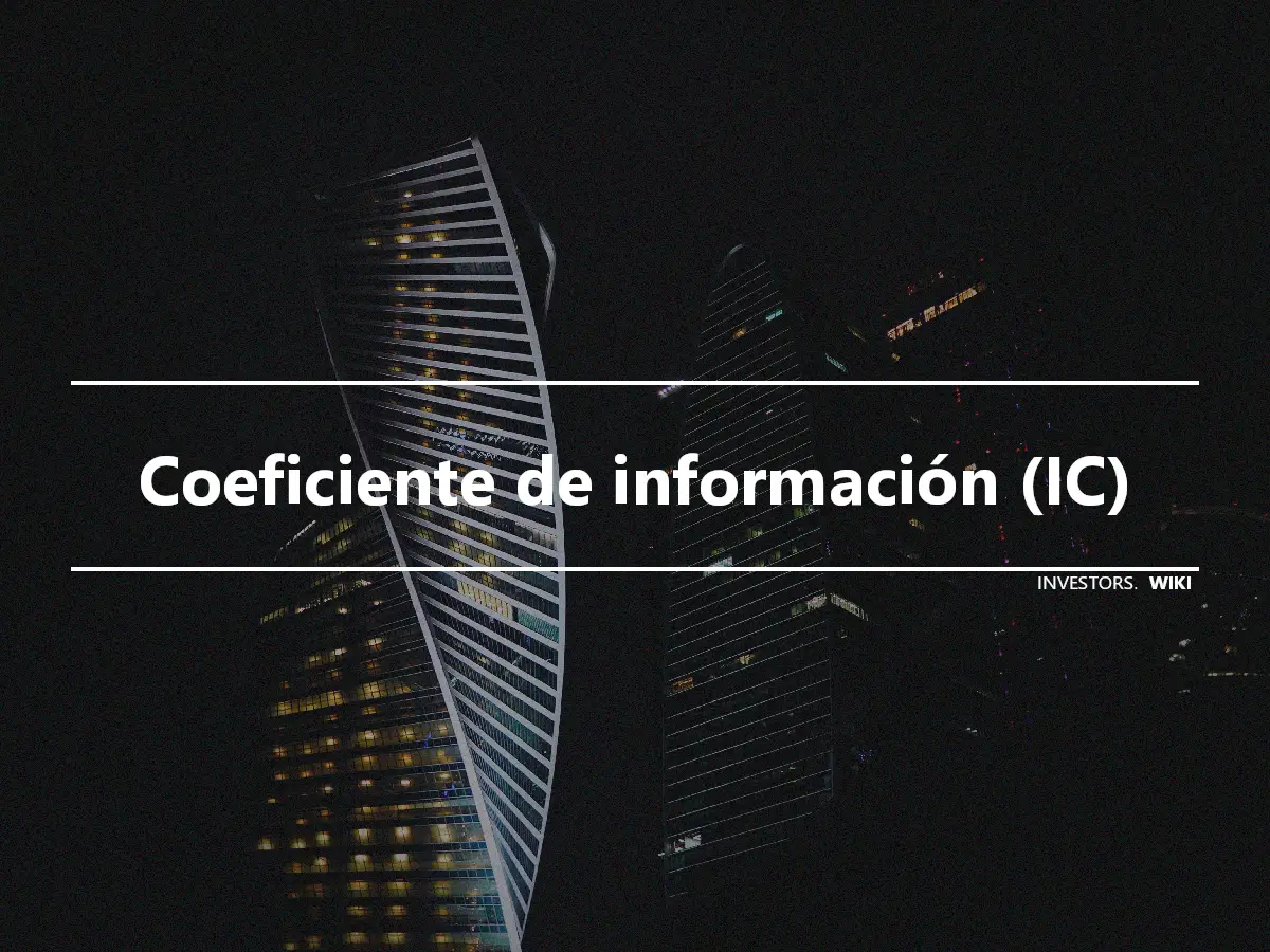 Coeficiente de información (IC)