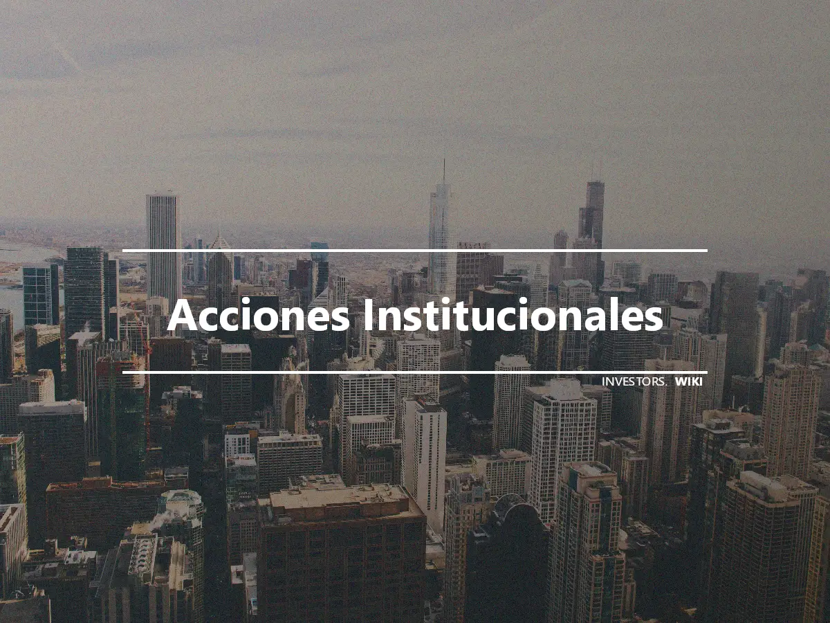 Acciones Institucionales