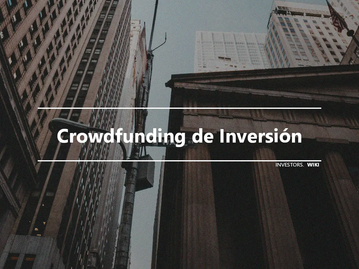 Crowdfunding de Inversión