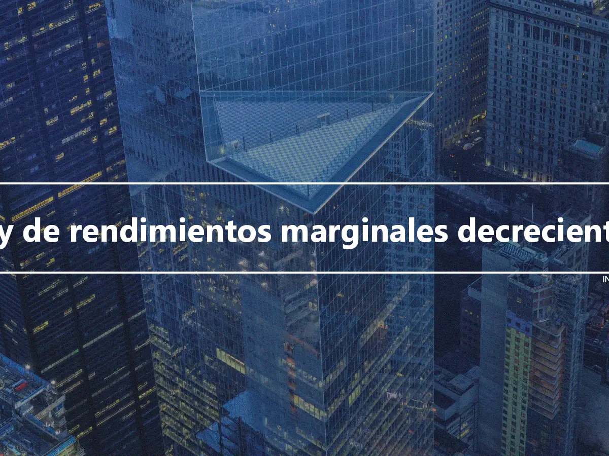 Ley de rendimientos marginales decrecientes