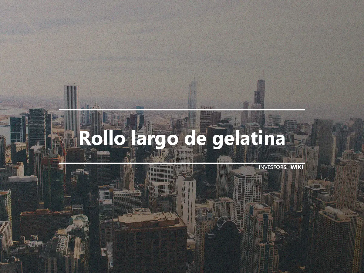 Rollo largo de gelatina