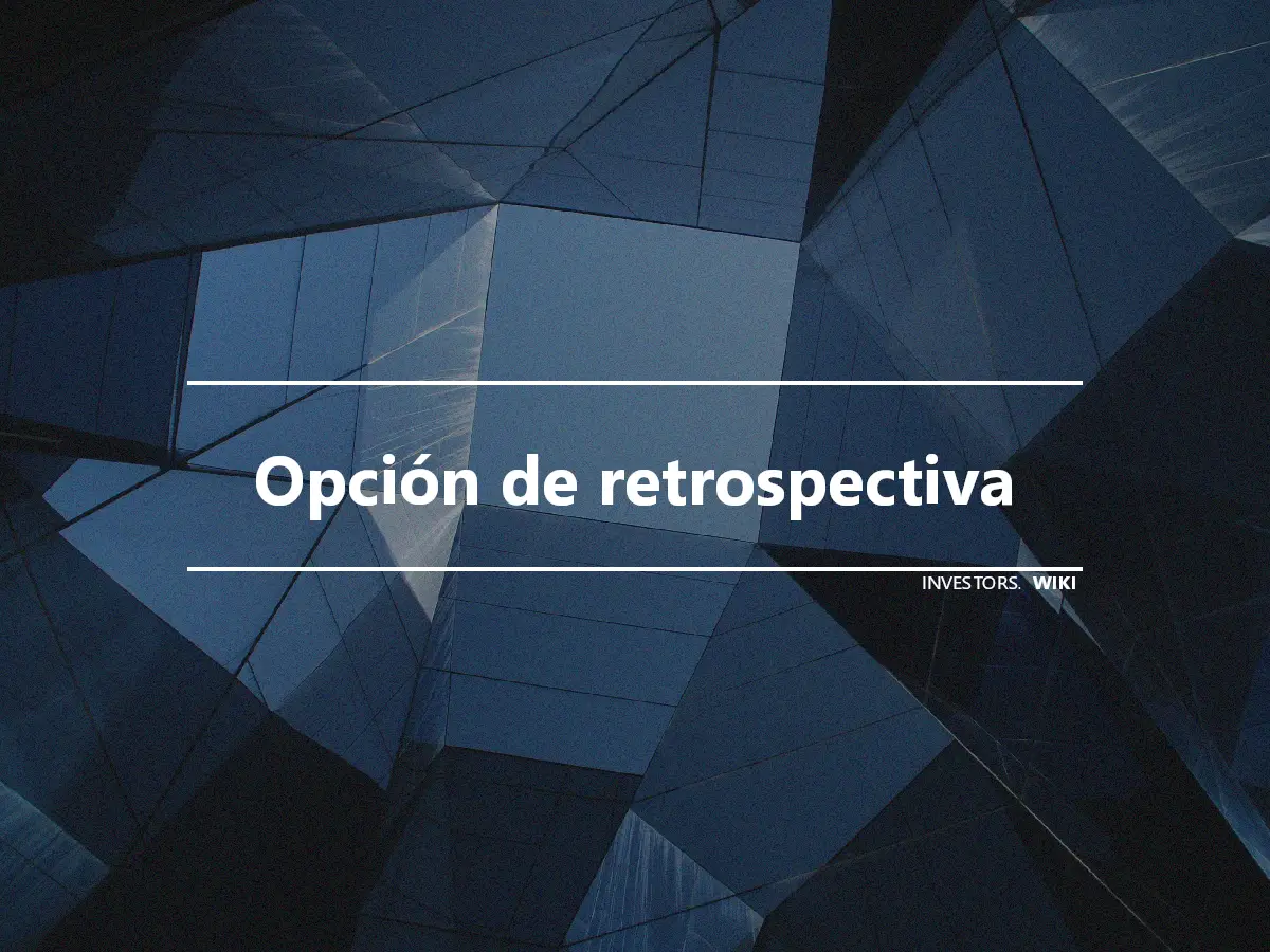 Opción de retrospectiva