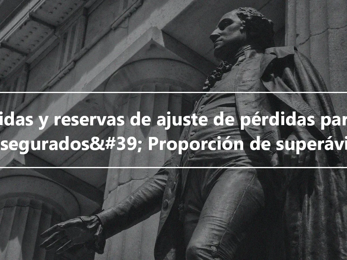 Pérdidas y reservas de ajuste de pérdidas para los asegurados&#39; Proporción de superávit