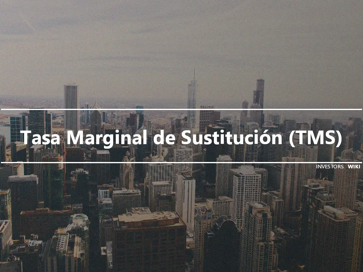 Tasa Marginal de Sustitución (TMS)