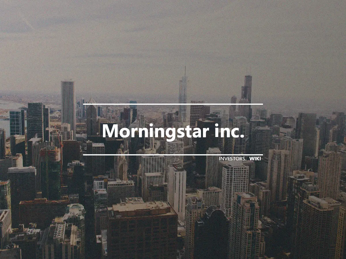 Morningstar inc.
