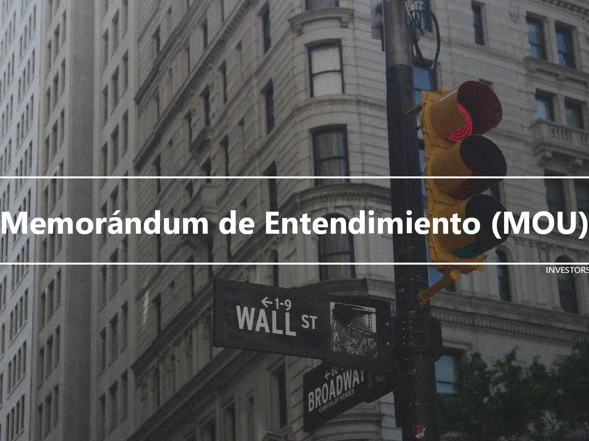 Memorándum de Entendimiento (MOU)