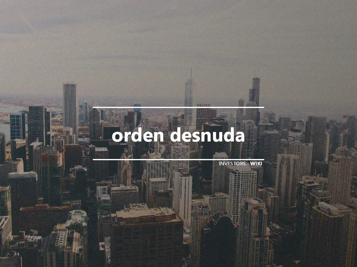 orden desnuda