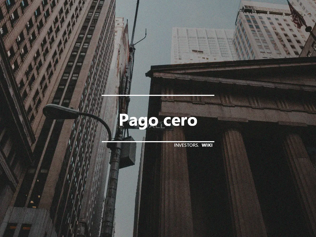 Pago cero