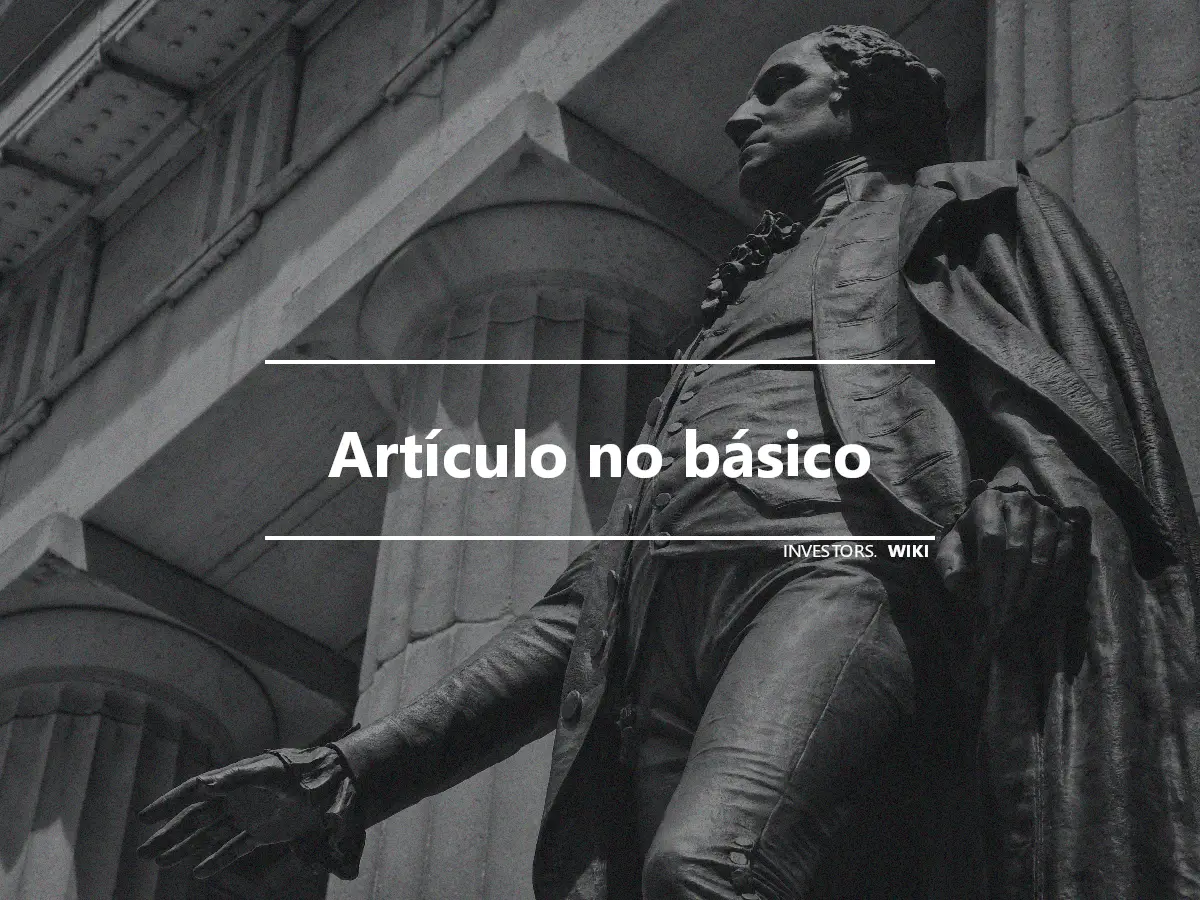 Artículo no básico