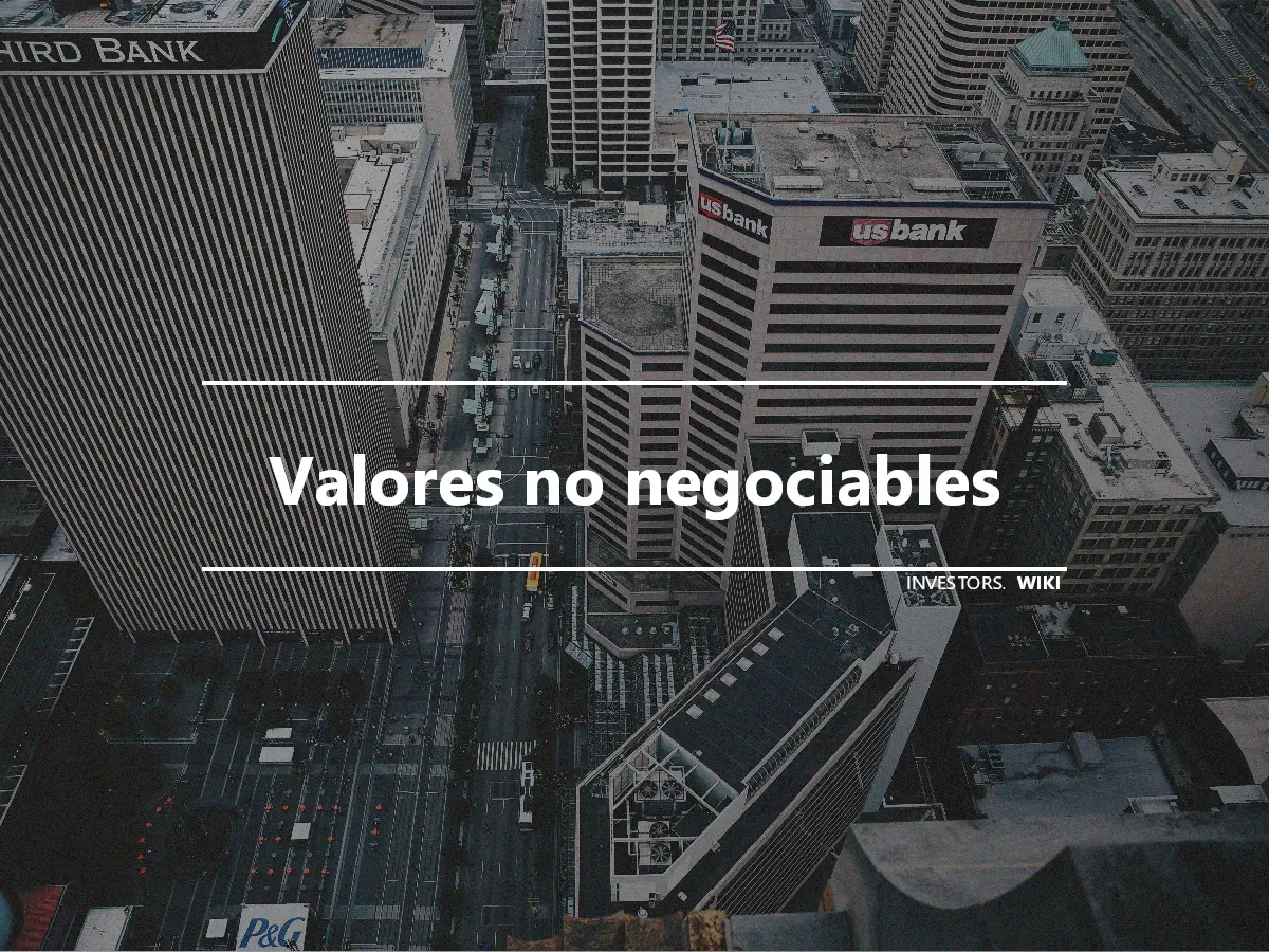 Valores no negociables