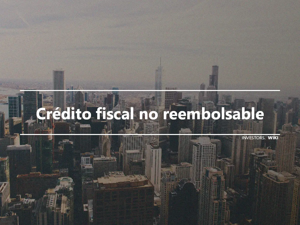 Crédito fiscal no reembolsable