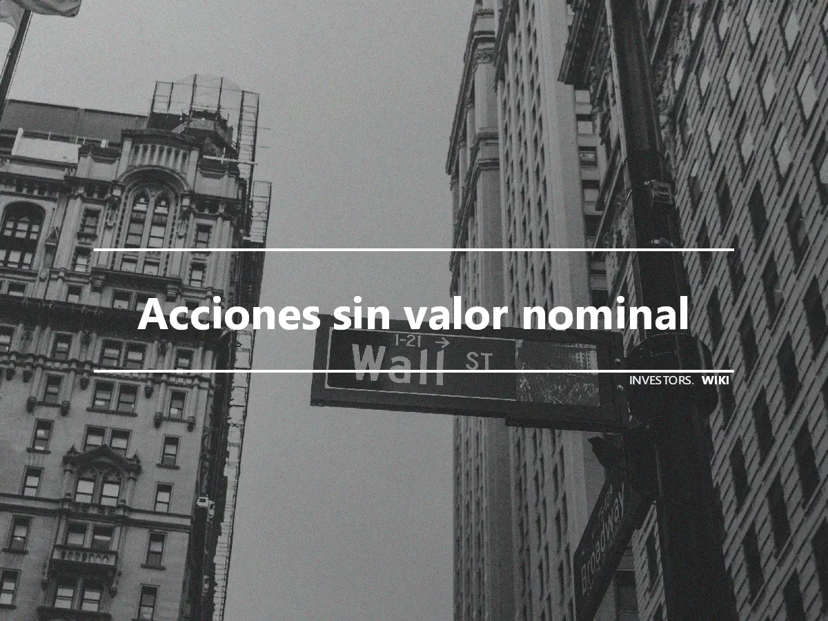 Acciones sin valor nominal