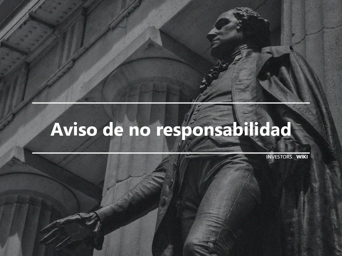 Aviso de no responsabilidad