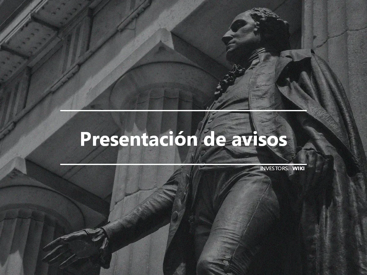 Presentación de avisos