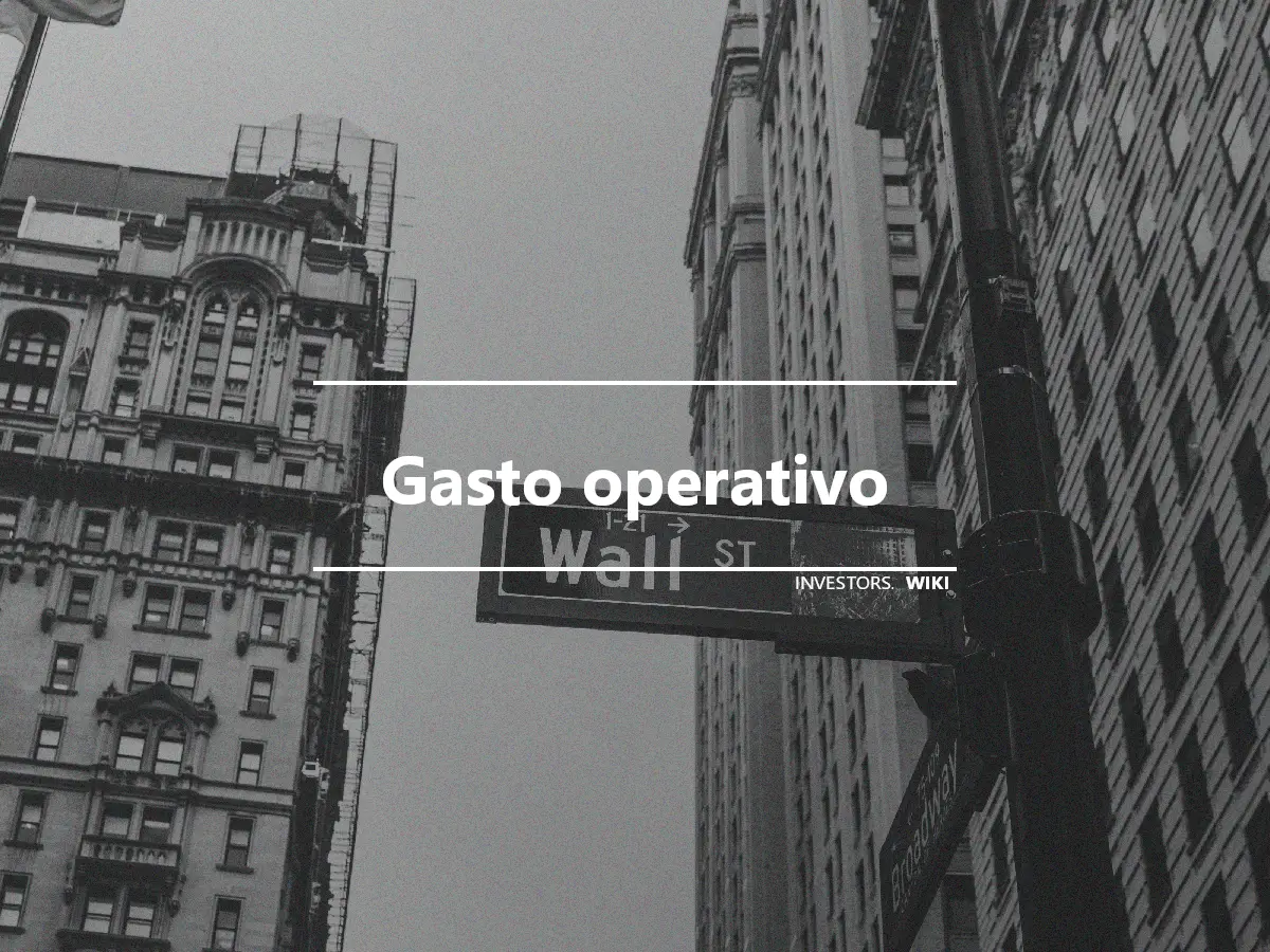 Gasto operativo