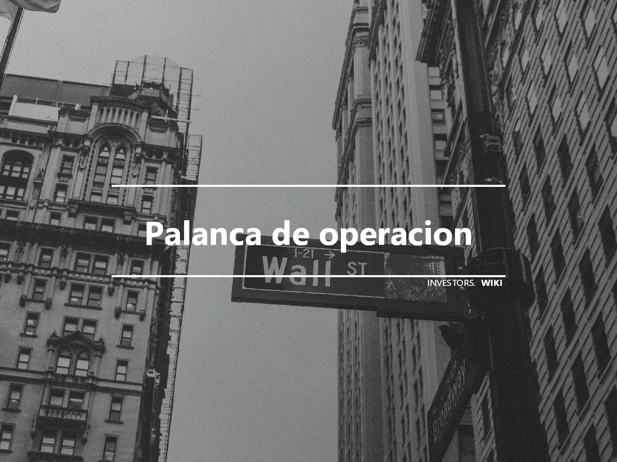 Palanca de operacion