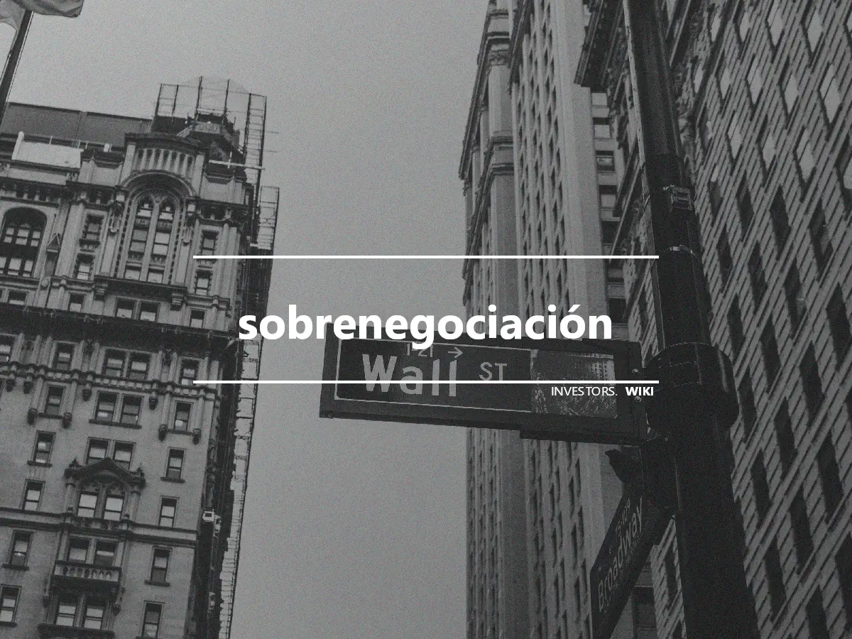 sobrenegociación