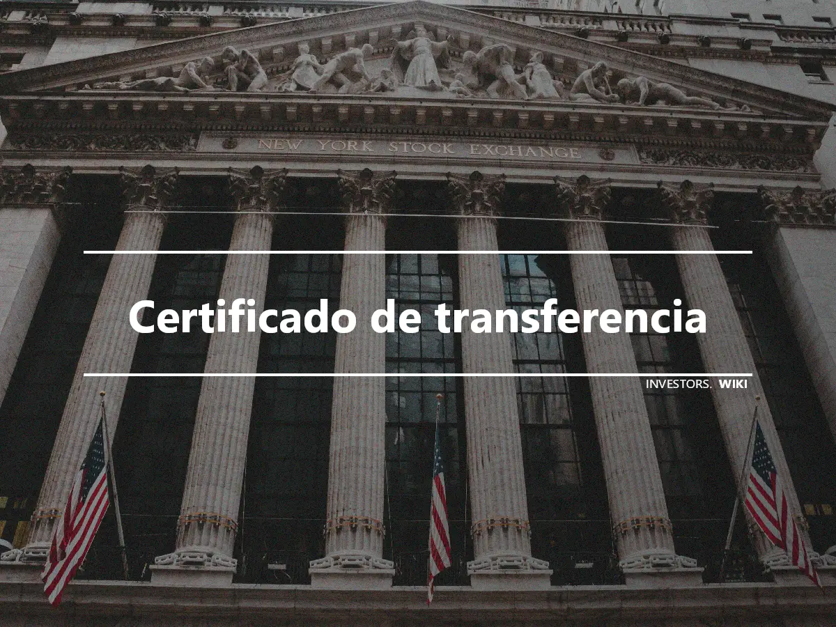 Certificado de transferencia
