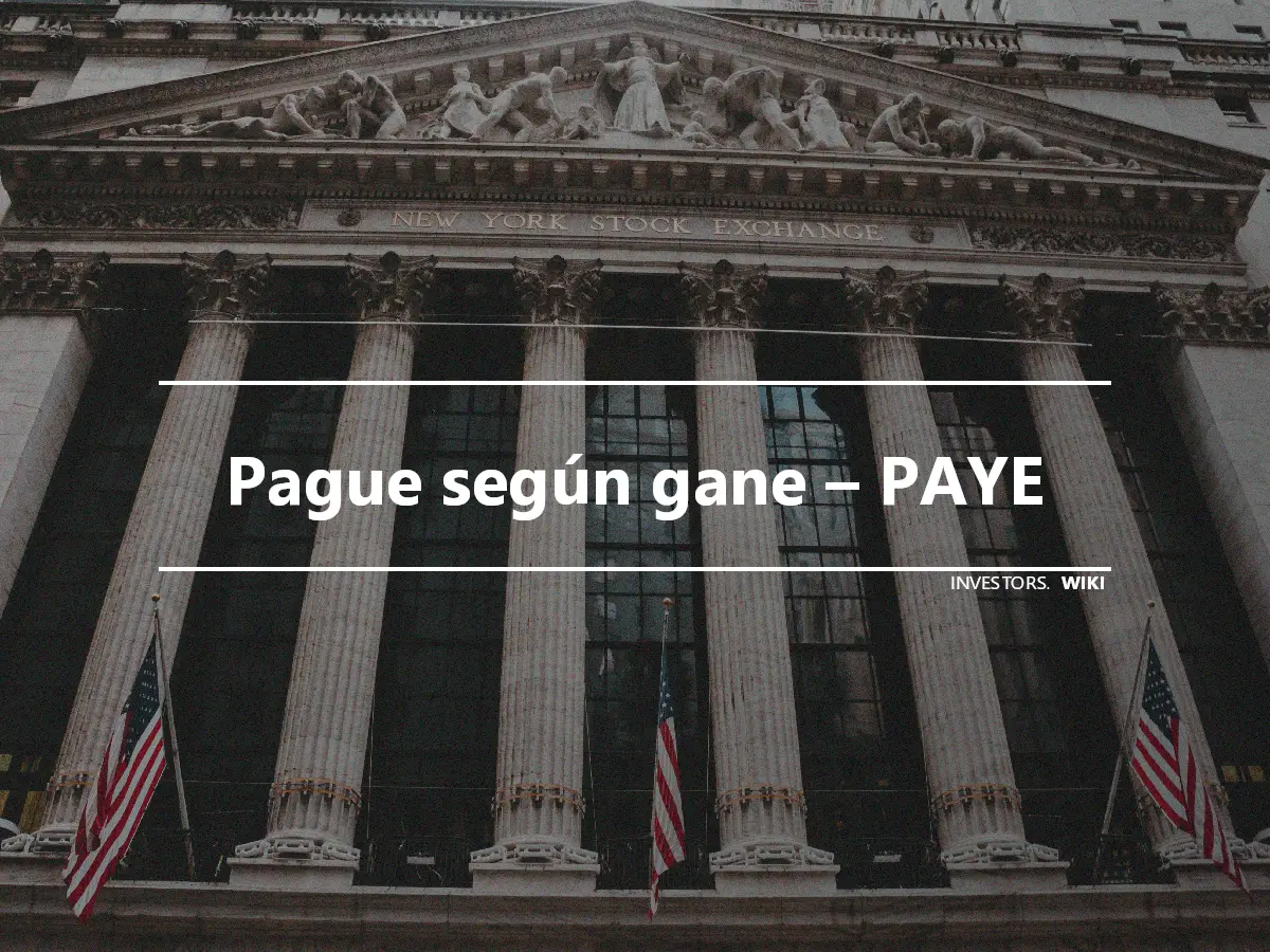 Pague según gane – PAYE