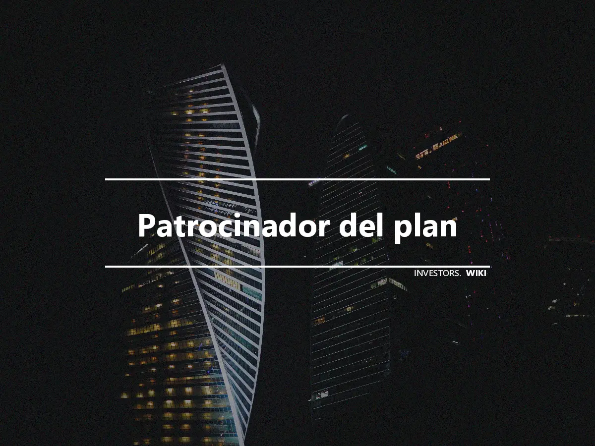 Patrocinador del plan