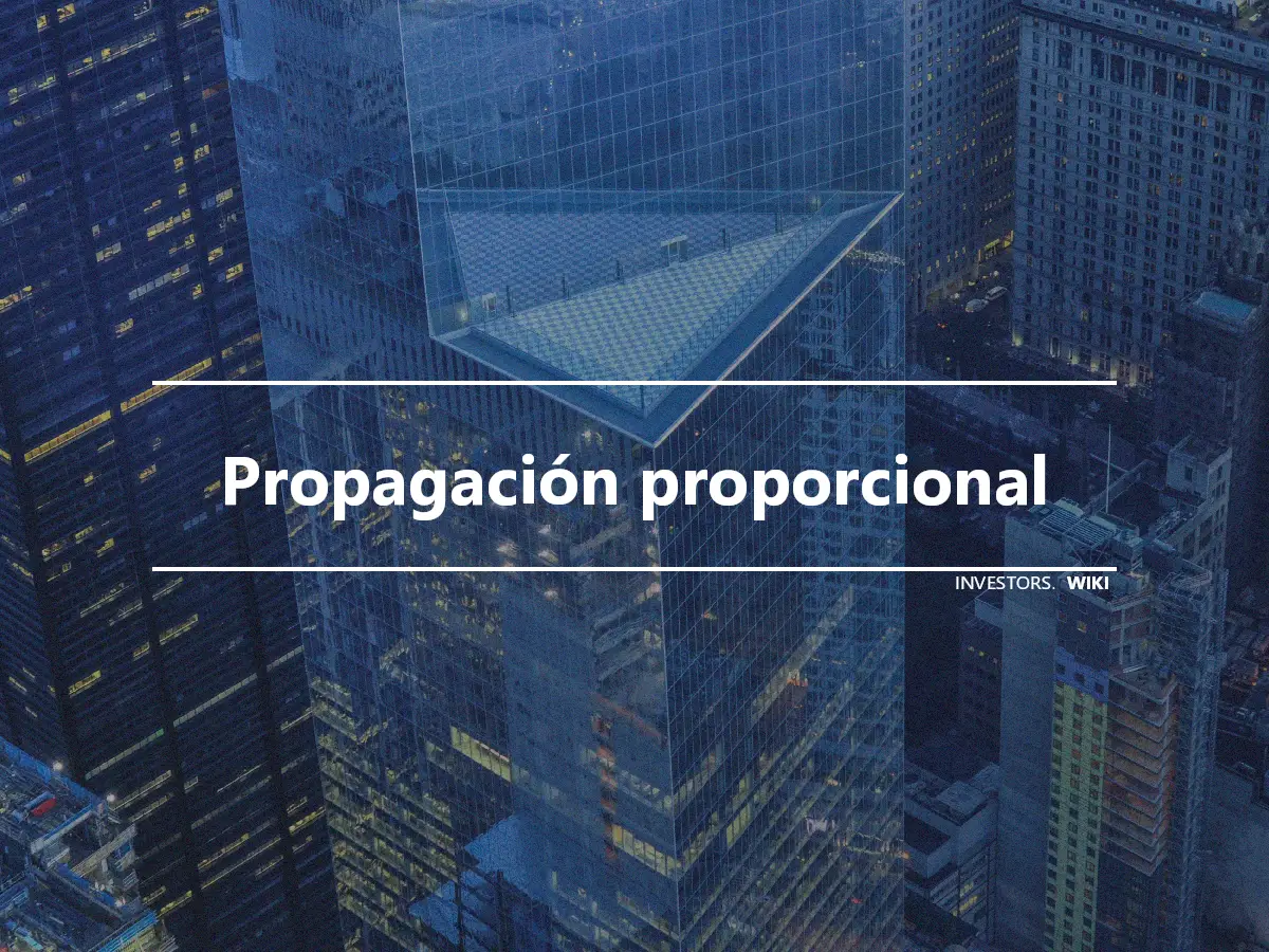 Propagación proporcional