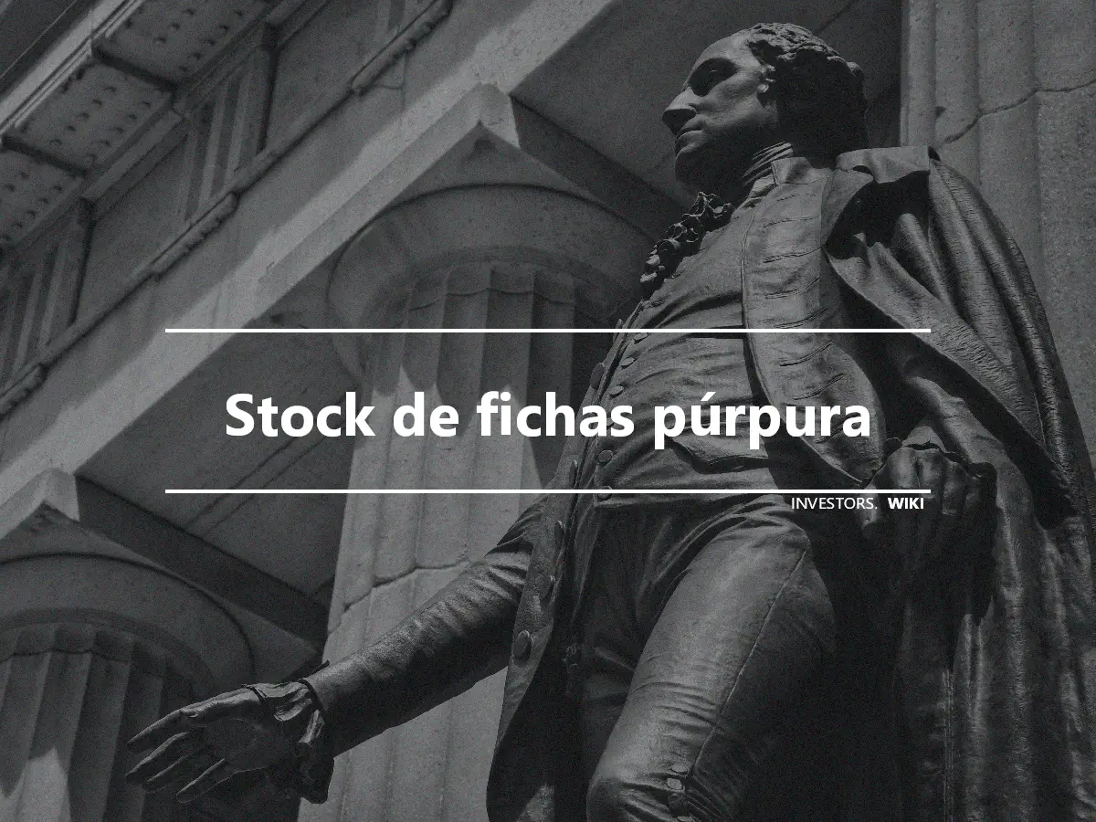 Stock de fichas púrpura