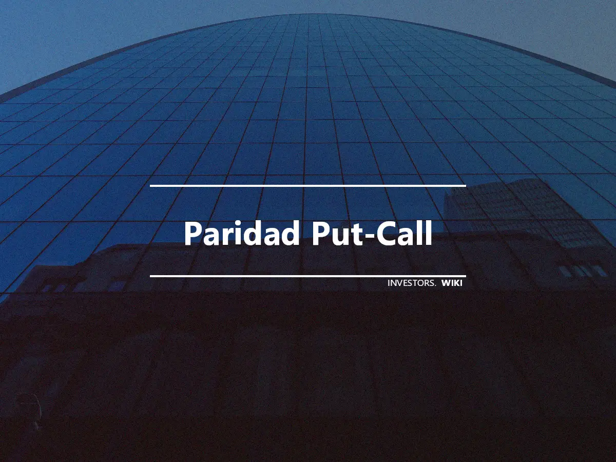 Paridad Put-Call