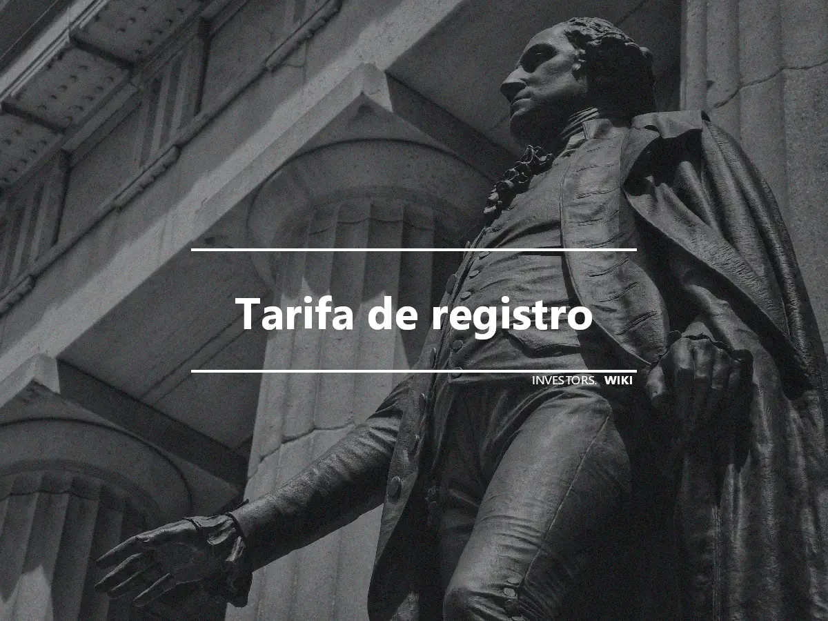 Tarifa de registro