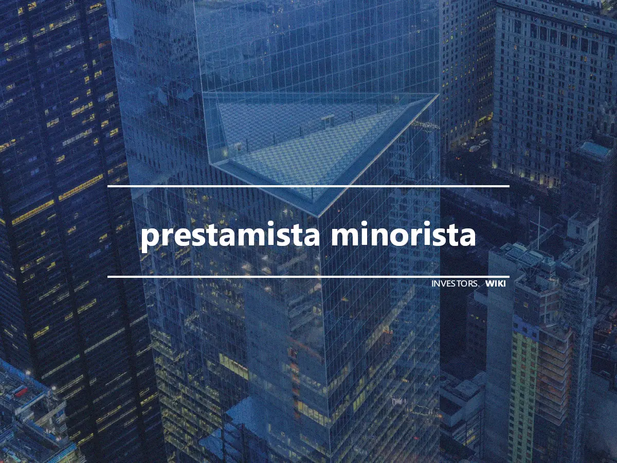 prestamista minorista