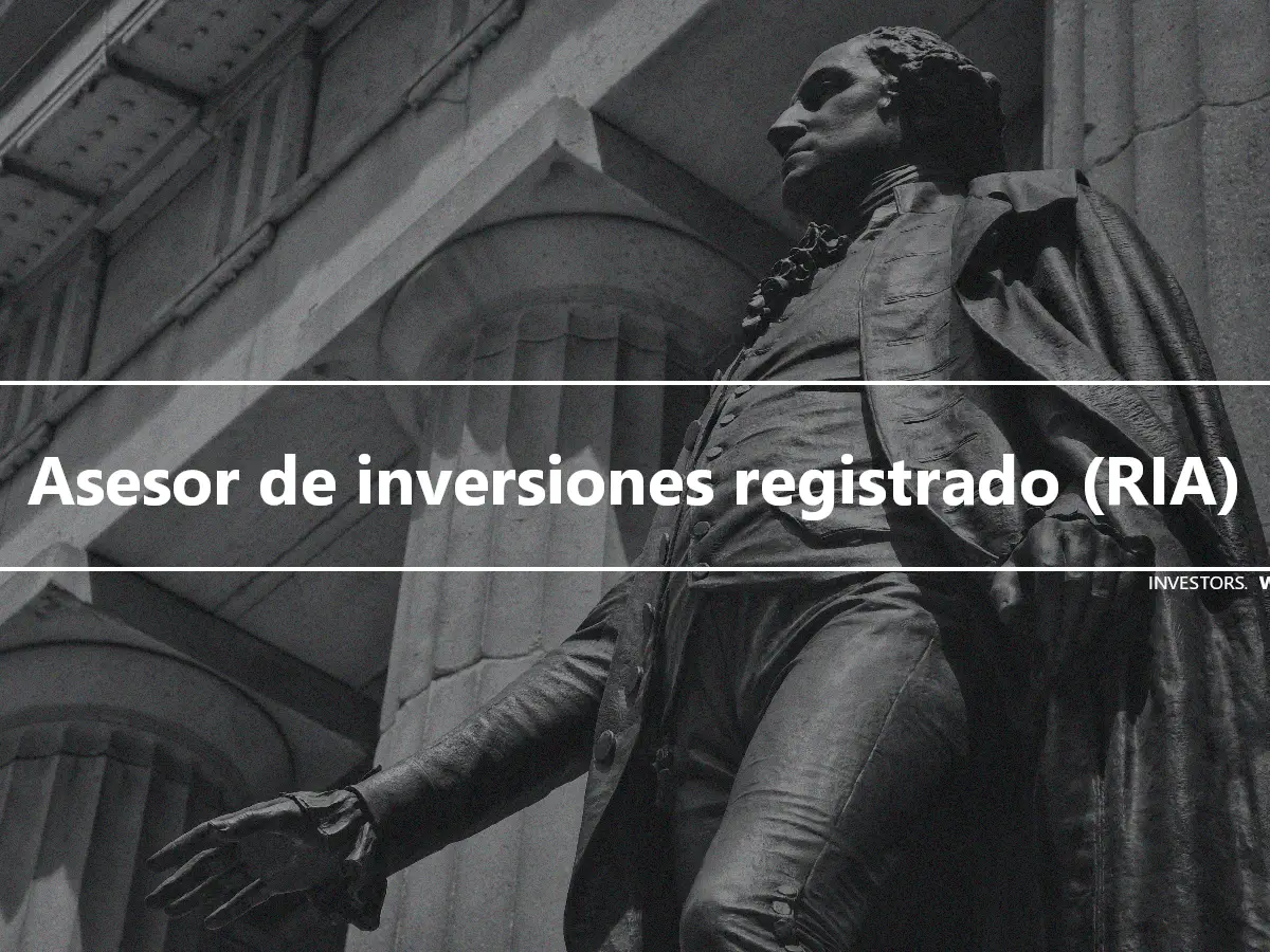 Asesor de inversiones registrado (RIA)