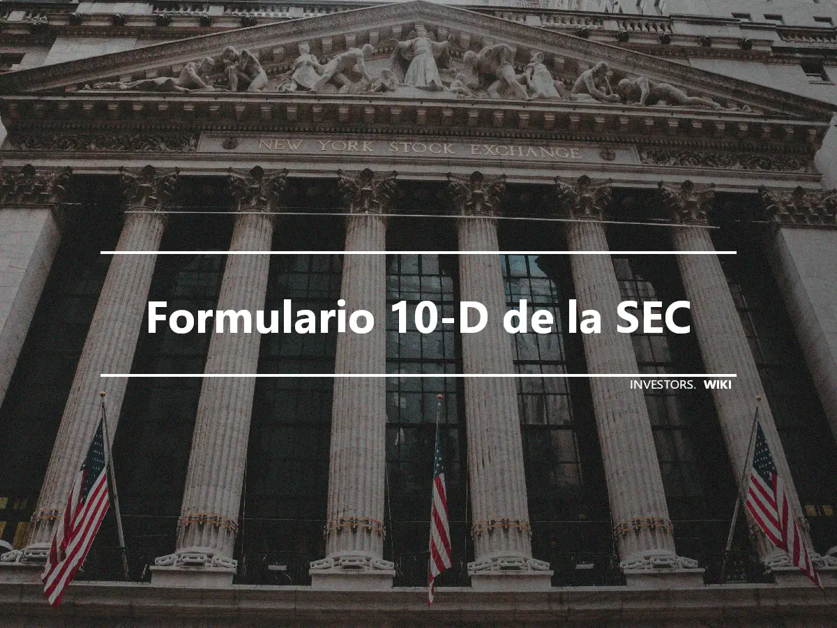 Formulario 10-D de la SEC