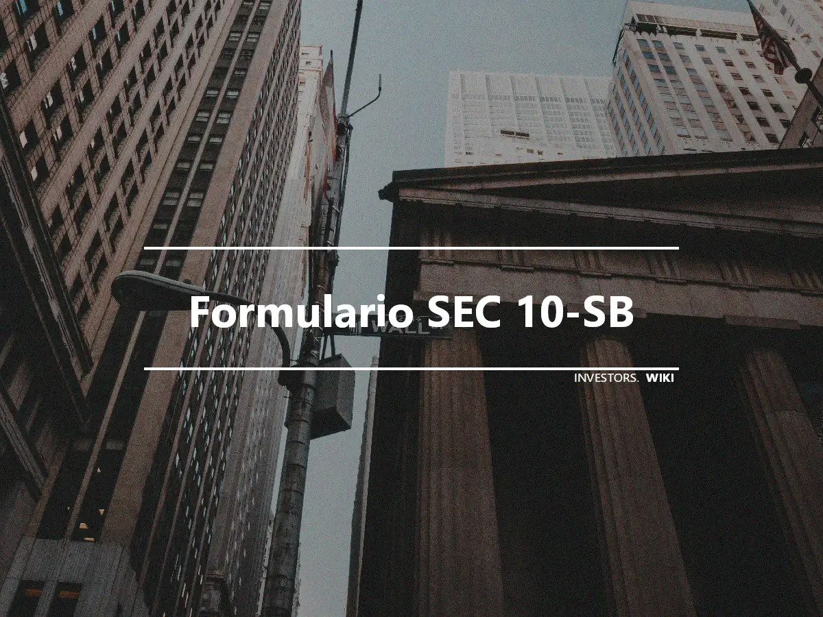 Formulario SEC 10-SB