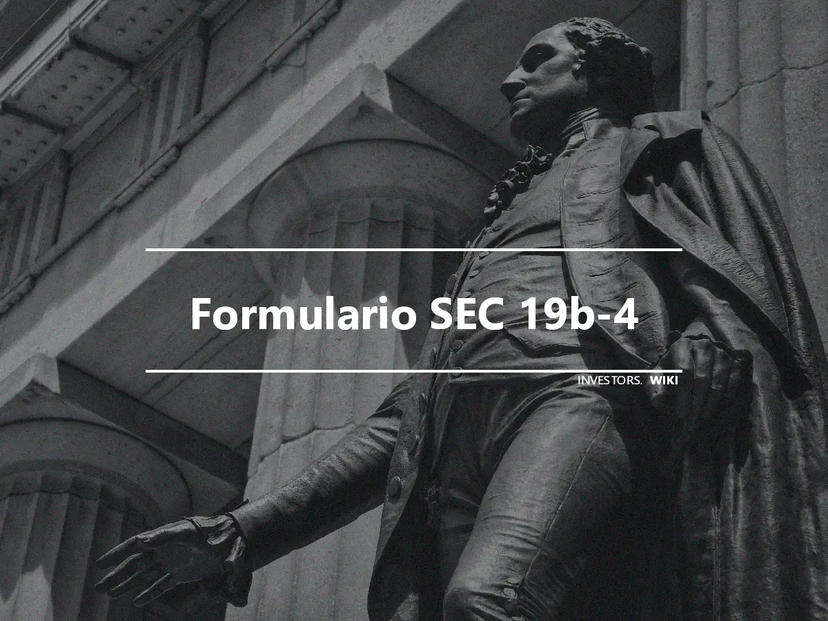 Formulario SEC 19b-4