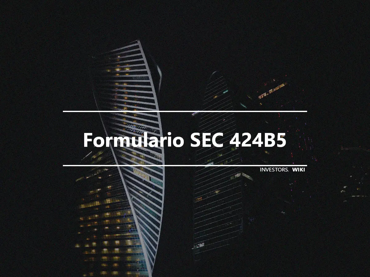 Formulario SEC 424B5