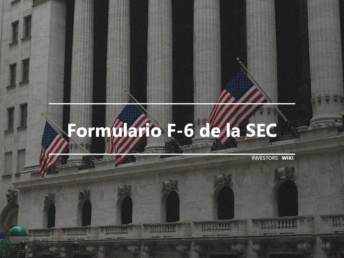 Formulario F-6 de la SEC
