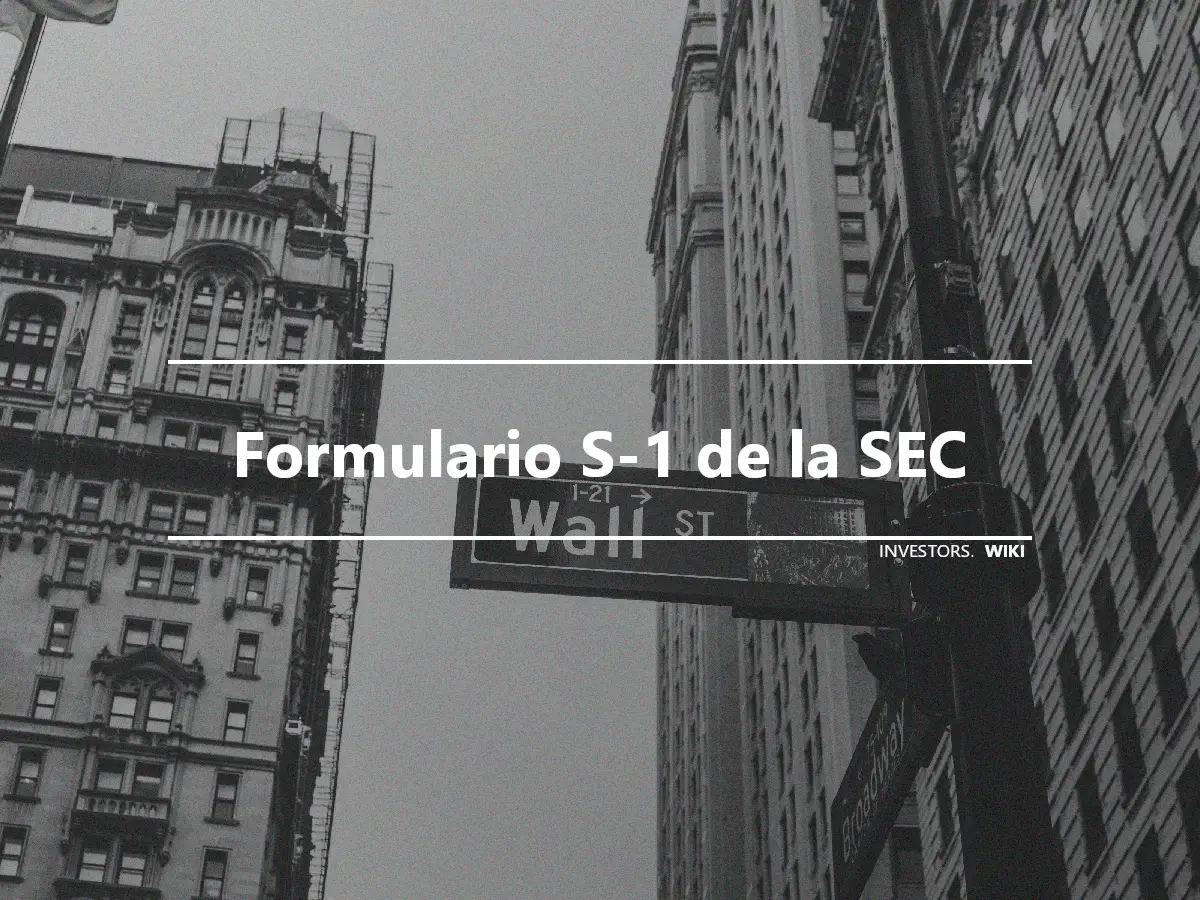 Formulario S-1 de la SEC