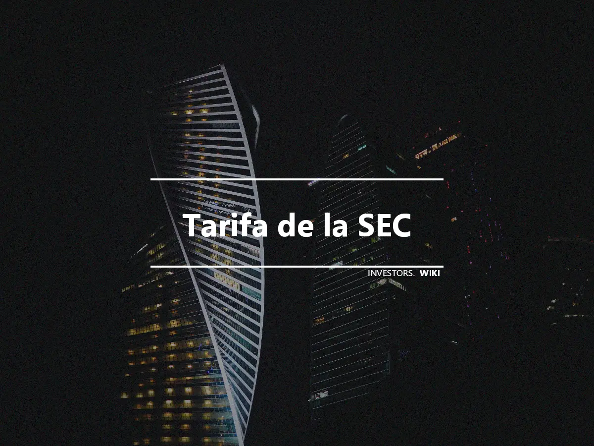 Tarifa de la SEC