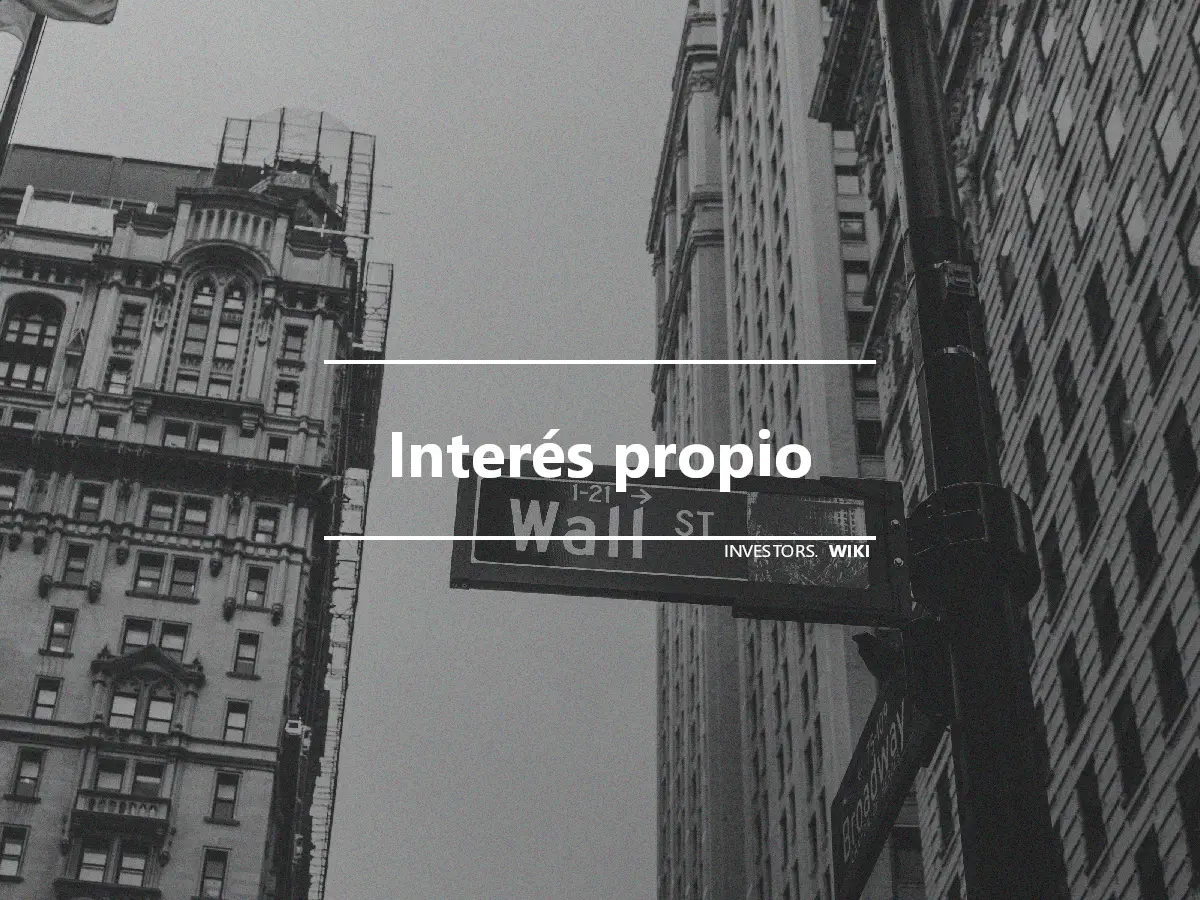 Interés propio