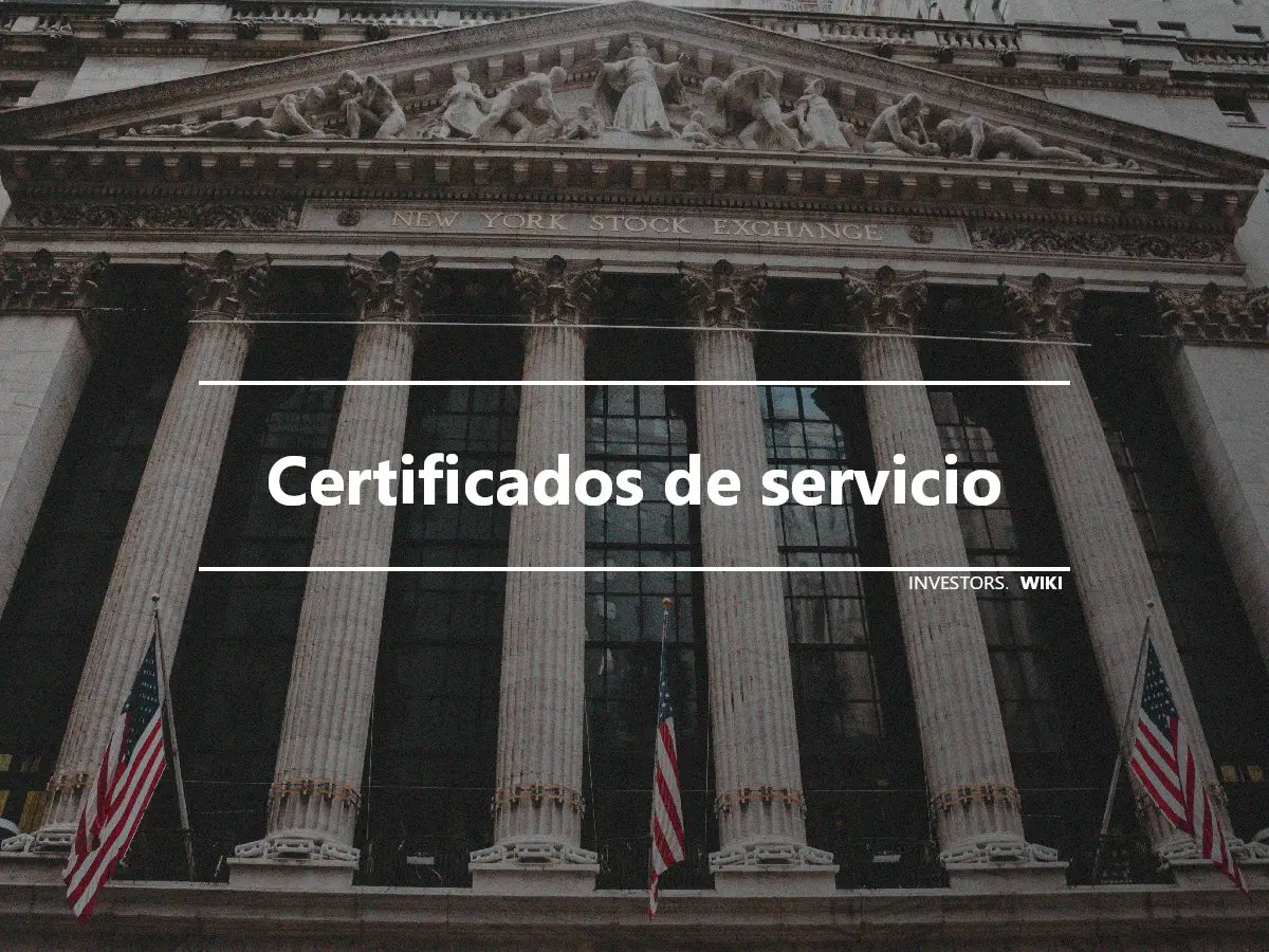 Certificados de servicio