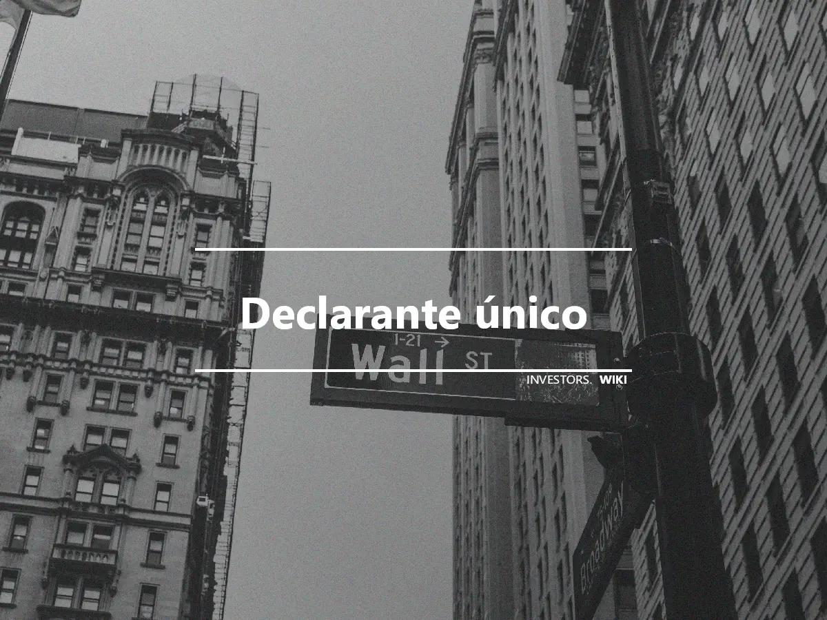 Declarante único