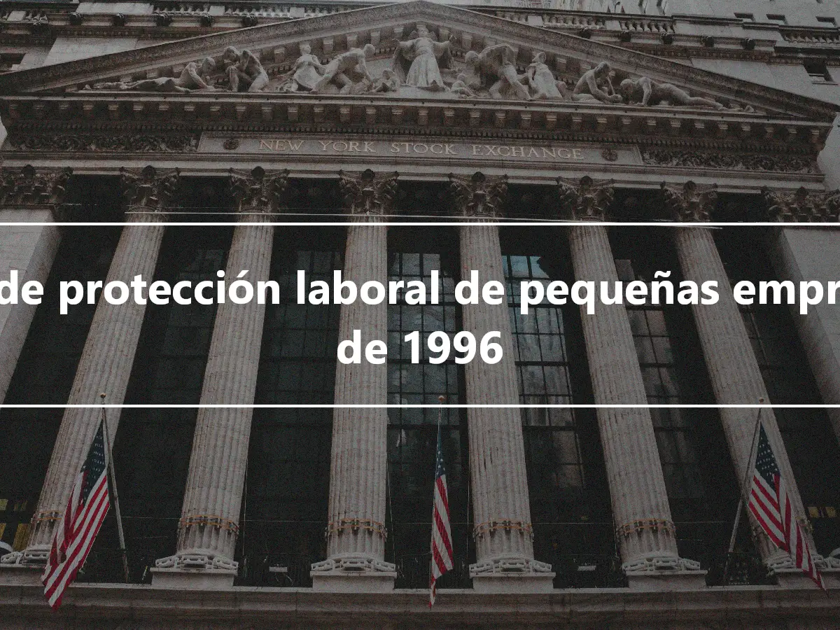 Ley de protección laboral de pequeñas empresas de 1996