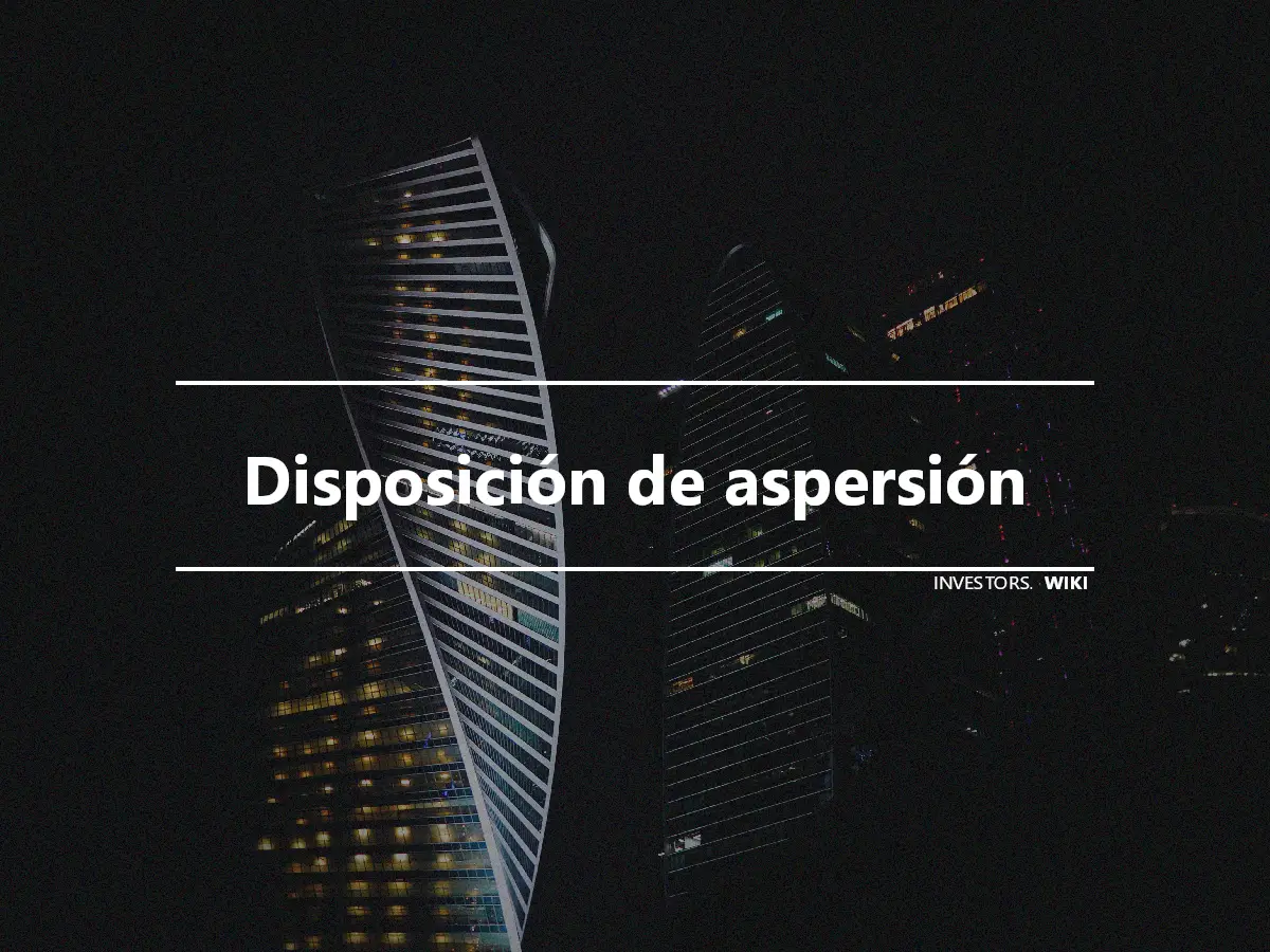 Disposición de aspersión