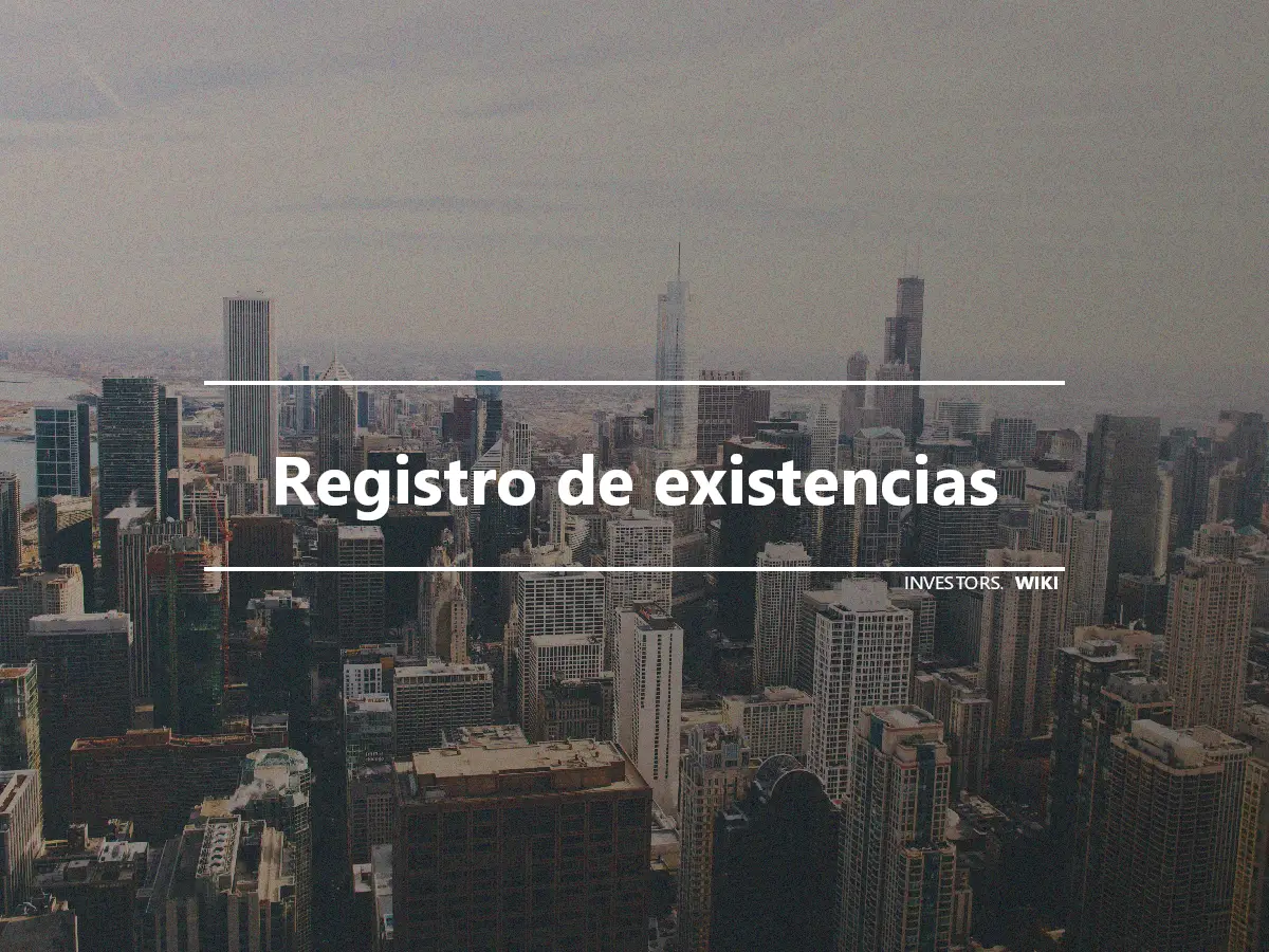 Registro de existencias